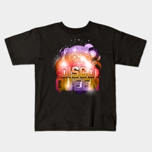 Disco Queen Retro 70s Disco Themed Vintage Seventies Party Kids T-Shirt